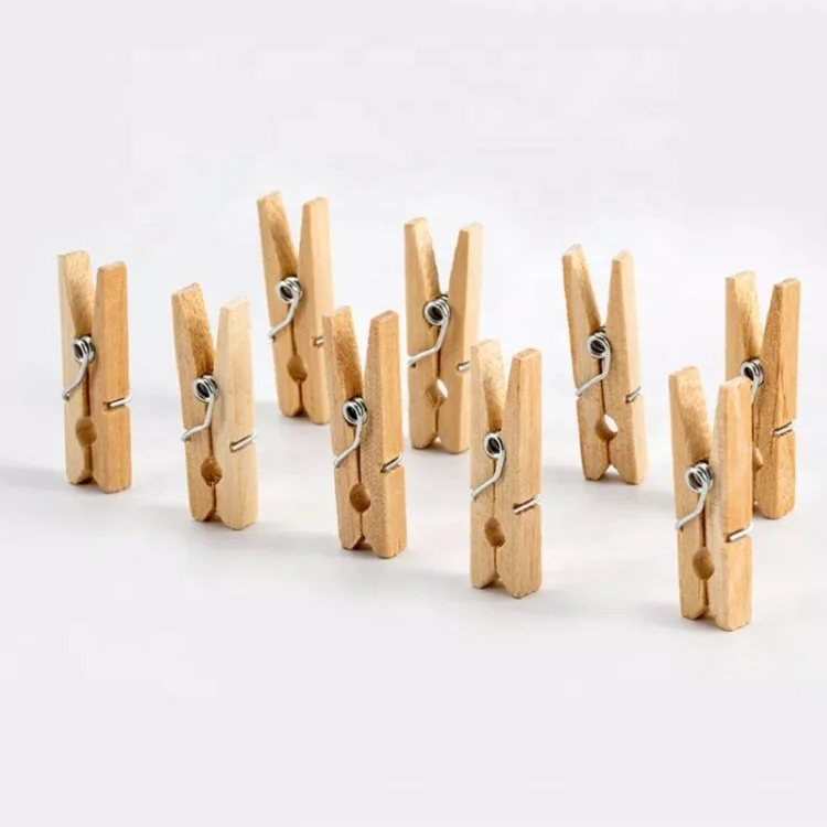Biumart  Wooden Pegs For Clothes Clip Photo Diy Pegs Customer Logo