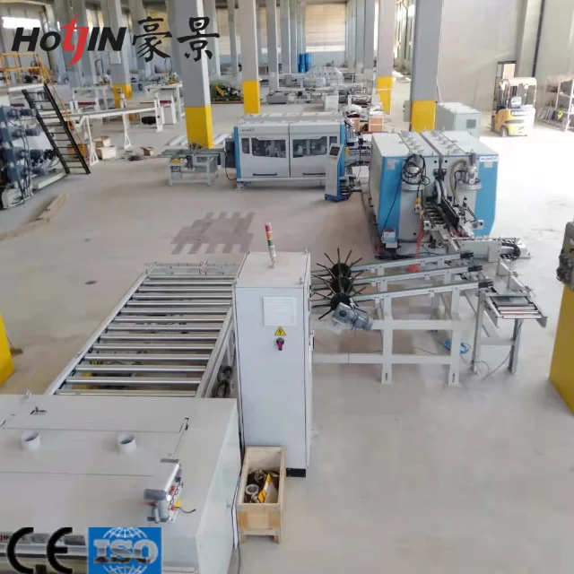 Automatic SPC flooringboard double end tenoner machine