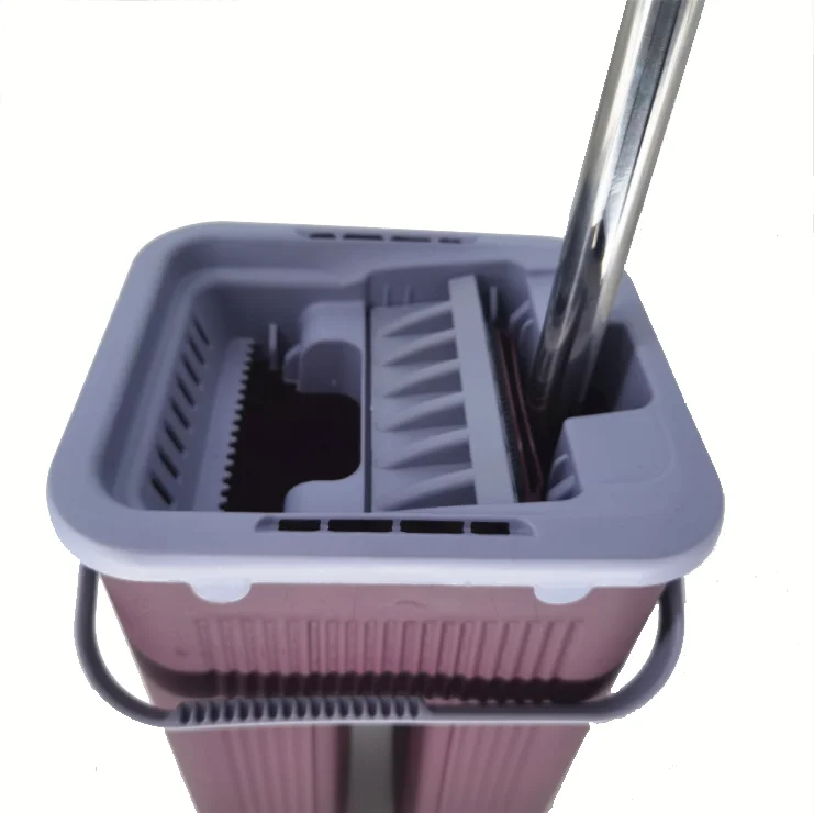 The new best-selling 7 L small hand-washing bucket mop set, with a flat mop pad, self-twisted wet and dry magic flat mop, suitab