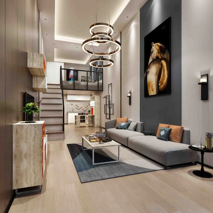 Modern Customized HPL type bedroom furniture and studio furniture apartment sets