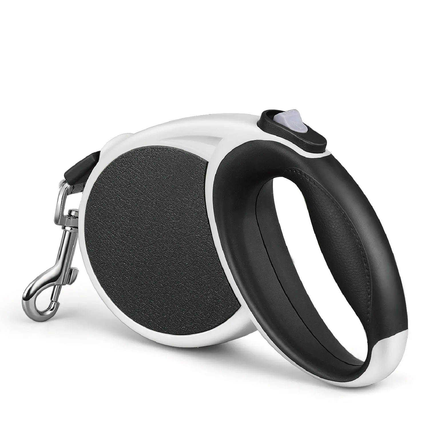 Retractable Dog Leash for Large Dogs Up to 110lbs Tangle-Free Strong Reflective Nylon Tape with Anti-Slip Handle One-