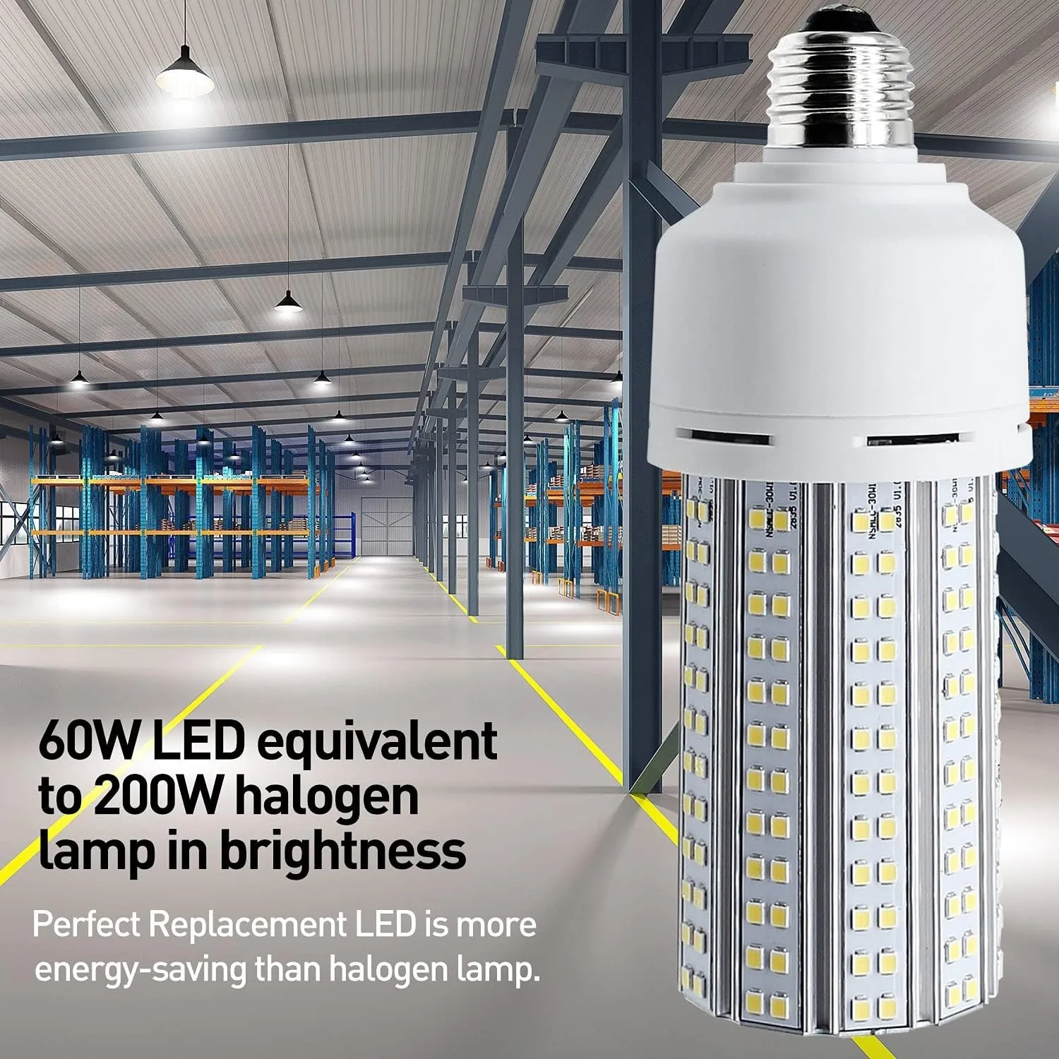 Wholesale Led Street Light Bulbs E39 E40 Ip67 Dlc 2835 Smd 100W Led Corn Light For Warehouse