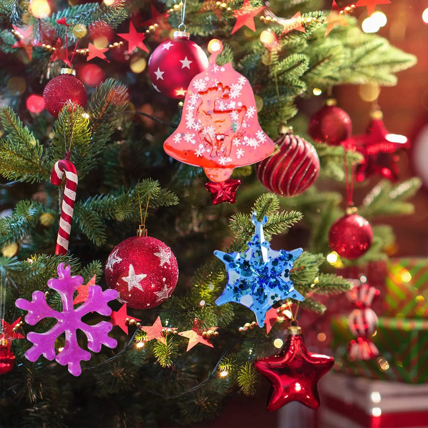 Decorations Christmas supplies tree snow fairy gift silicone epoxy resin mold for 3D  diy