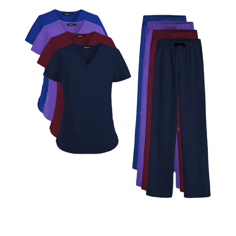 Customizable Fast-Dry Stretchy Fabric Long Leg Jogger Nursing Scrubs Unisex Surgical Targeted Colors Hot Days OEM Hospital