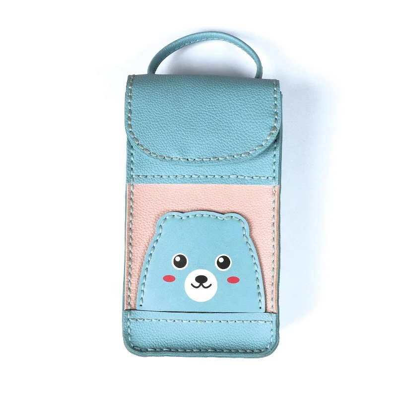 DIY handmade toy for child  easy assembly hand-stitched soft leather sewing  bear mobile phone hand bag