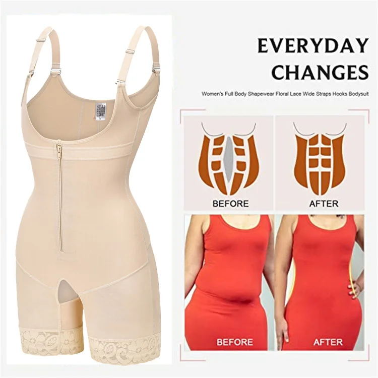 Custom 2022 Adjustable Tummy Control Firm Butt Lifter Bodysuit Full Body Shaper For Women plus size Body Shapewear