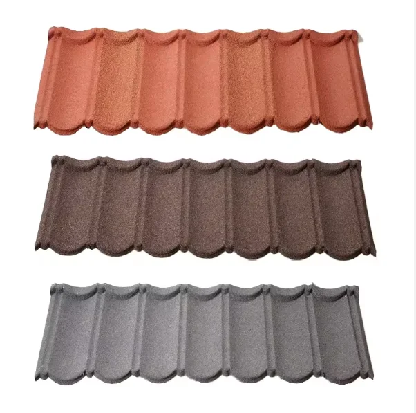 Chinese Synthetic Concrete Roof Tile Stone Coated Metal Roof Sheets Building Material Roofing Shingle in Various Colors