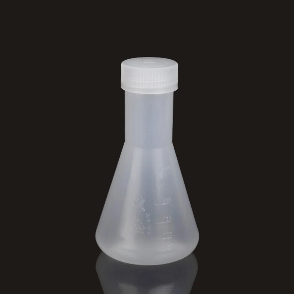 Лабораторная пластиковая коническая колба Erlenmeyer PP с градиентом 500 мл 250
