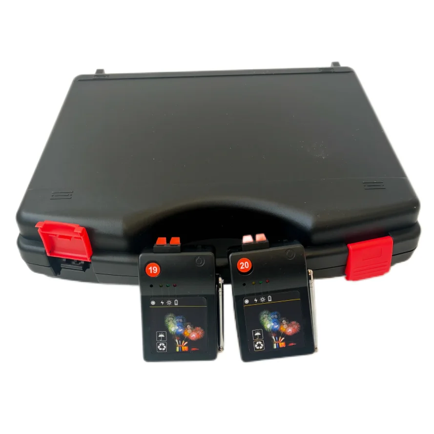 20 Cue Cold Electric Igniters Base Rotate Swing Wheel Wireless Remote Control Stage Fountain Fireworks Firing System