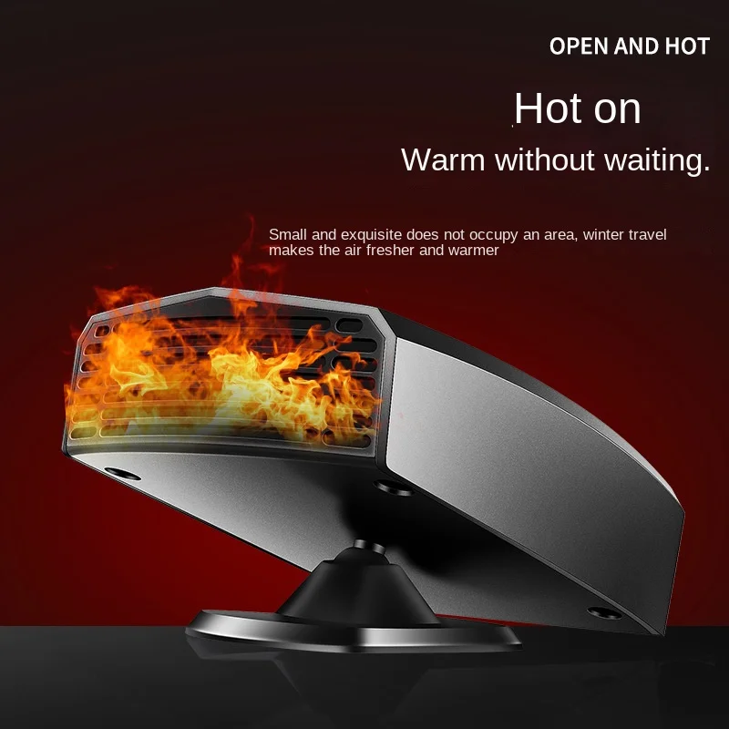 Portable 12V/24V Car Fan Cross-Border Small Heater for Defrosting and Defogging