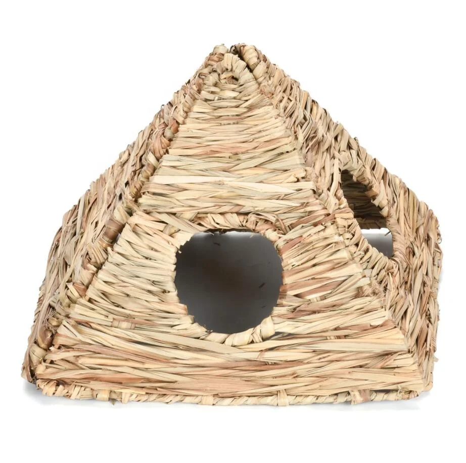 
Small Animal Woven Grass Cage Nest Rabbit Hamster Guinea Pig Chinchillas House Chew Toy Pet Bed 