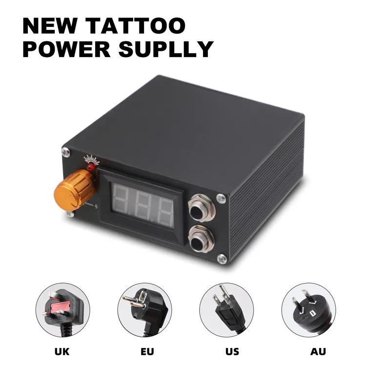 TB1002-1 Professional Beginners Custom Machine Power Supply Tattoo Needles Pedal Complete Tool Set Pen Carry Case Tattoo Kit