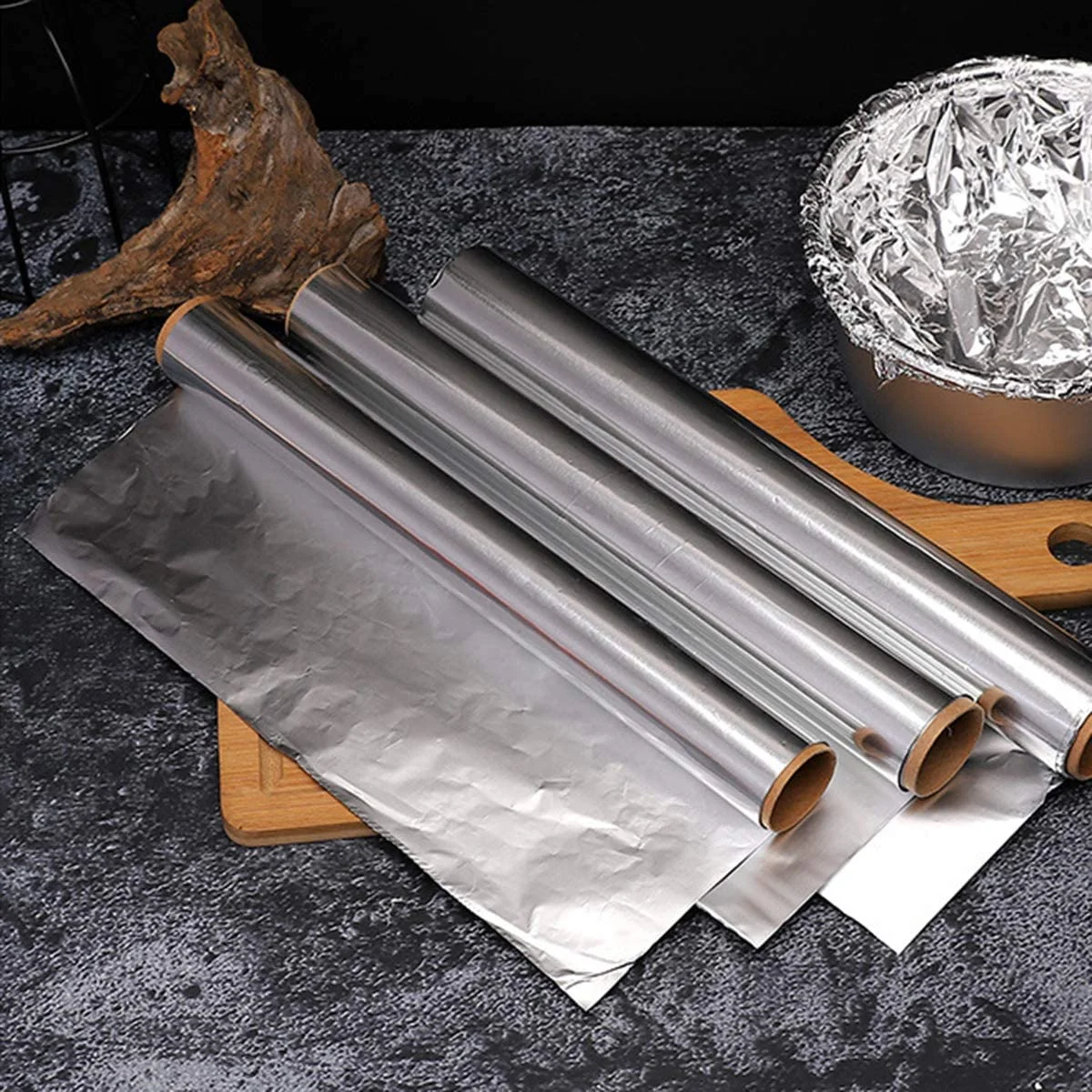 Бытовая 8011 пищевая сверхмощная кухонная алюминиевая фольга Алмазная рулон бумаги для пищевой