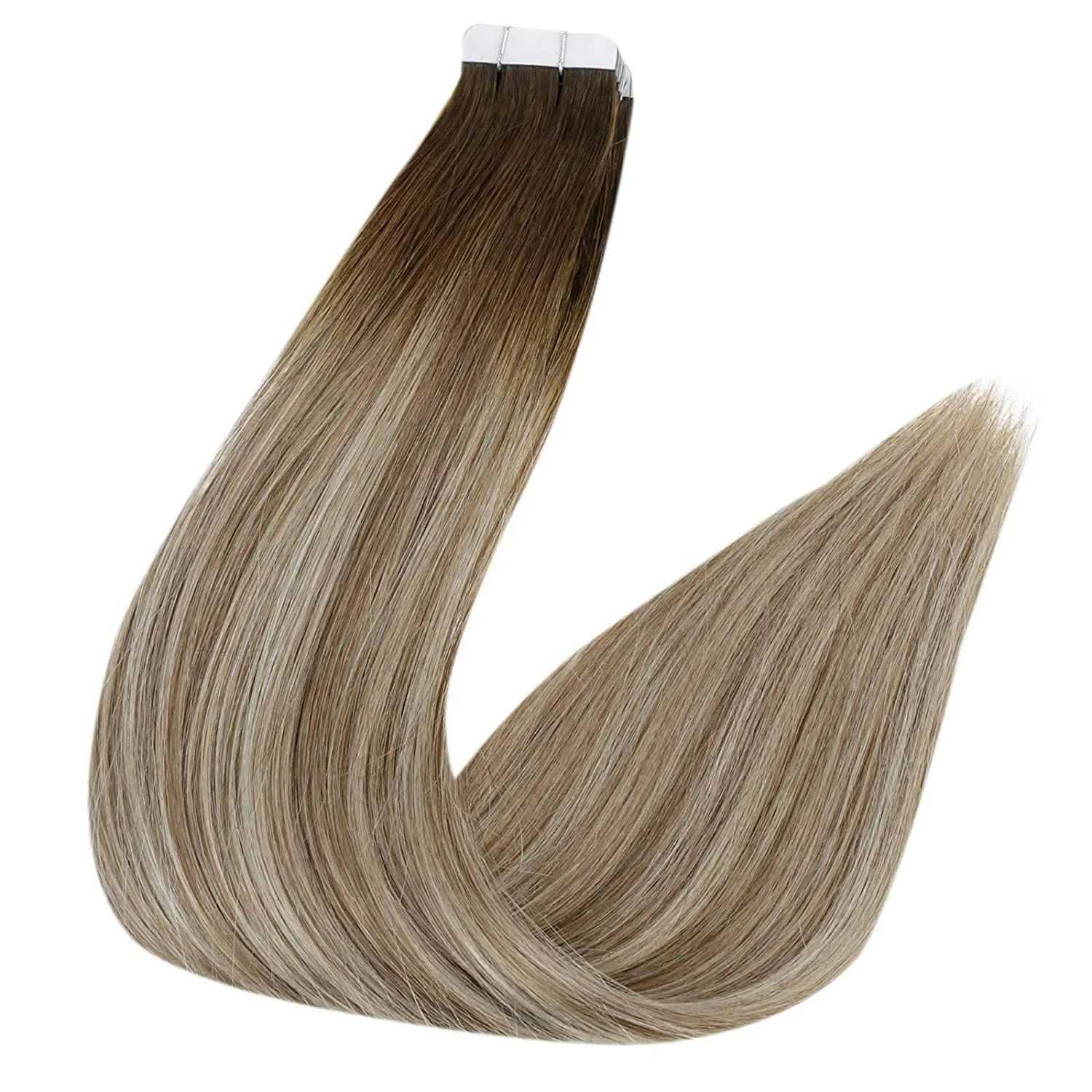2024 Hot selling Products Natural Black Color 50g per Bundle 2.5g per Strand Double Drawn Tape in Human Hair Balayage Color