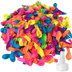500 Pcs Latex Water Balloons Assorted Colors with Refill Kits for Fight Games Summer Party Splash Fun Water Balloons