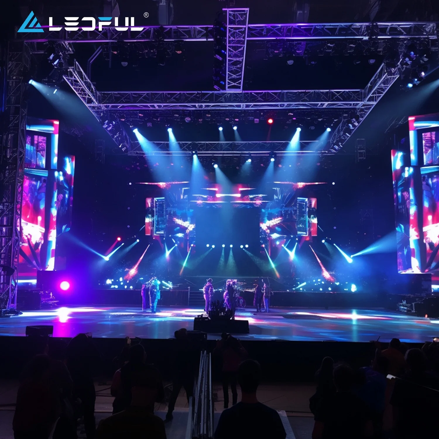 Concerts Full-Color Screens Outdoor Conference Rooms P2.5 High-Resolution Rental LED Display Wall