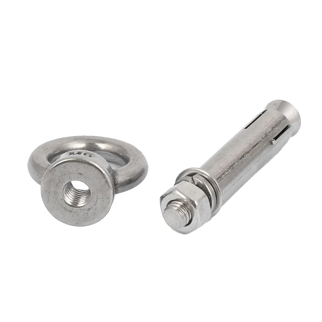 2pcs M6x50mm 304 Stainless Steel Expansion Screw Closed Hook Anchor Bolt