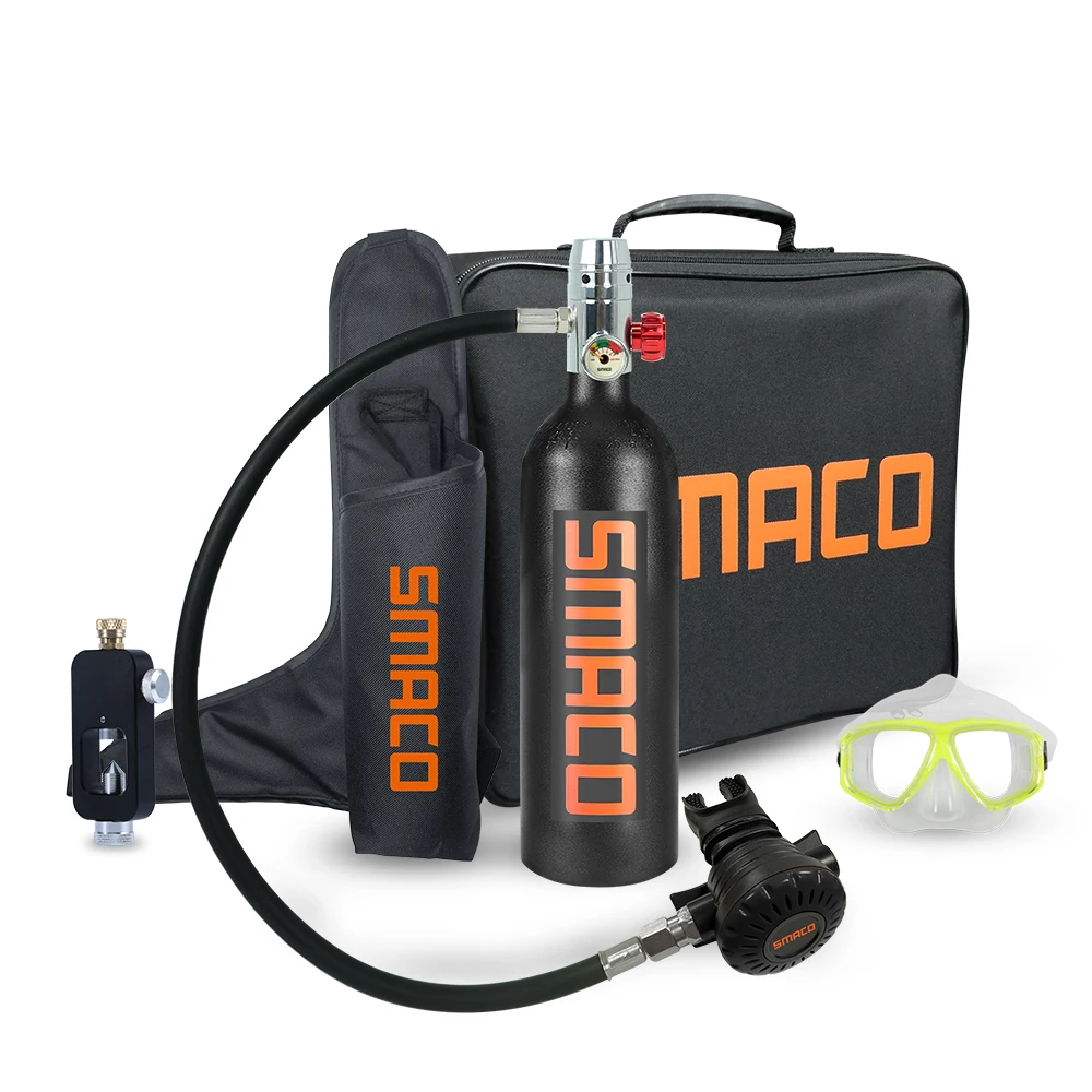 SMACO Manufacturer Direct Sale 1L Mini Spare Gas scuba Diving Equipment Set