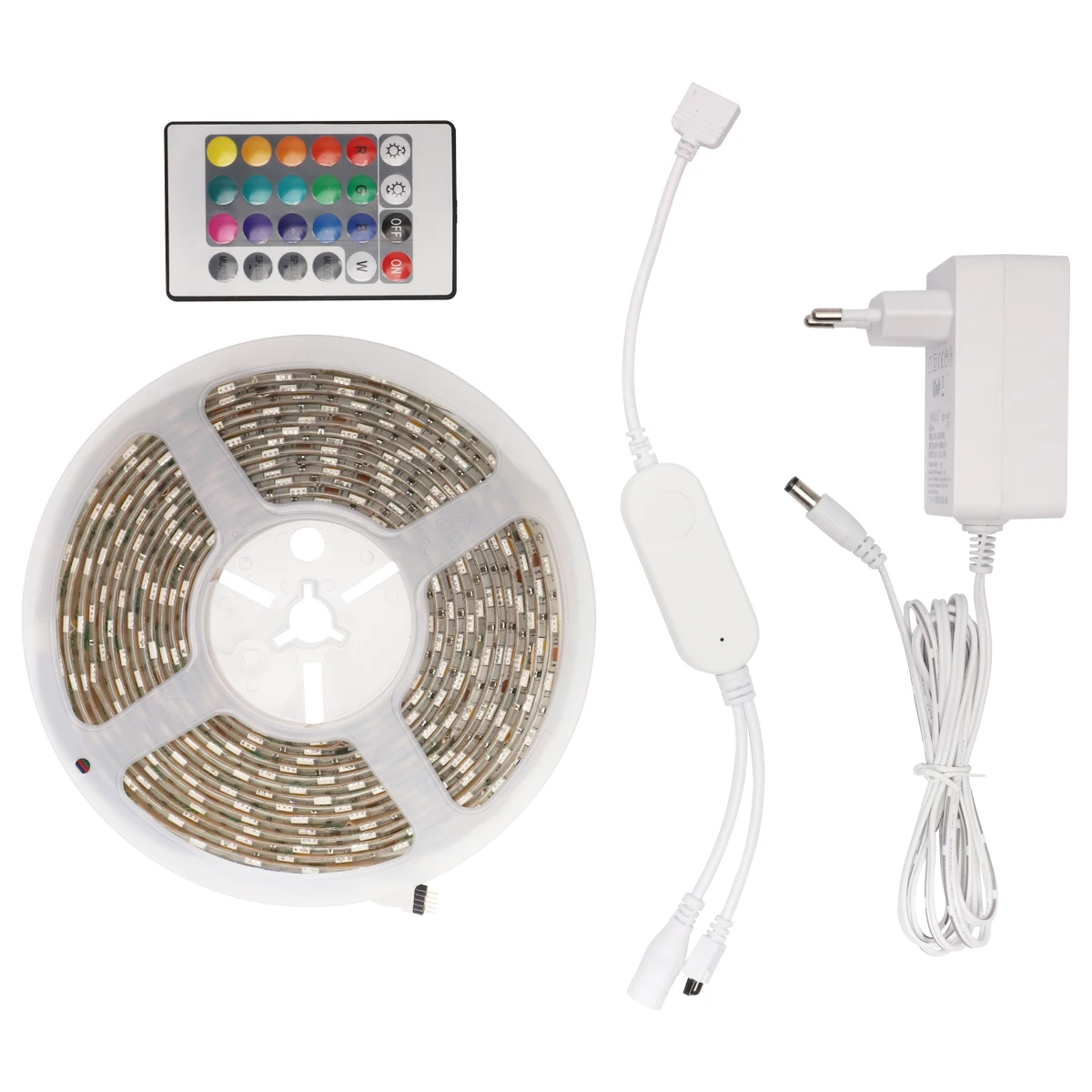  5M Smart RGB Light Strip High Quality 5050 SMD Remote Lamp Multicolor 24key remote LED For Christmas