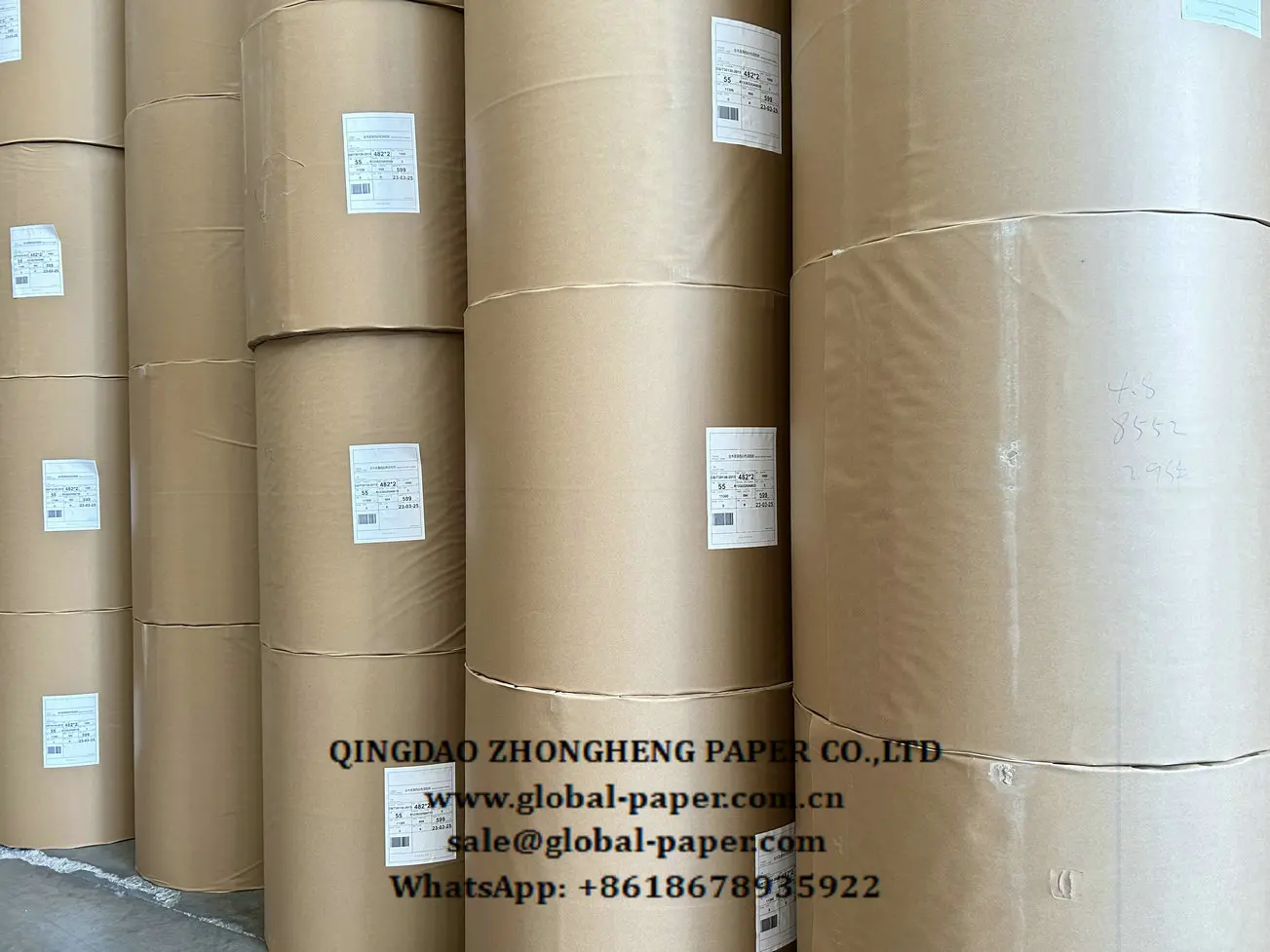 Reel size offset paper - bond paper loading container
