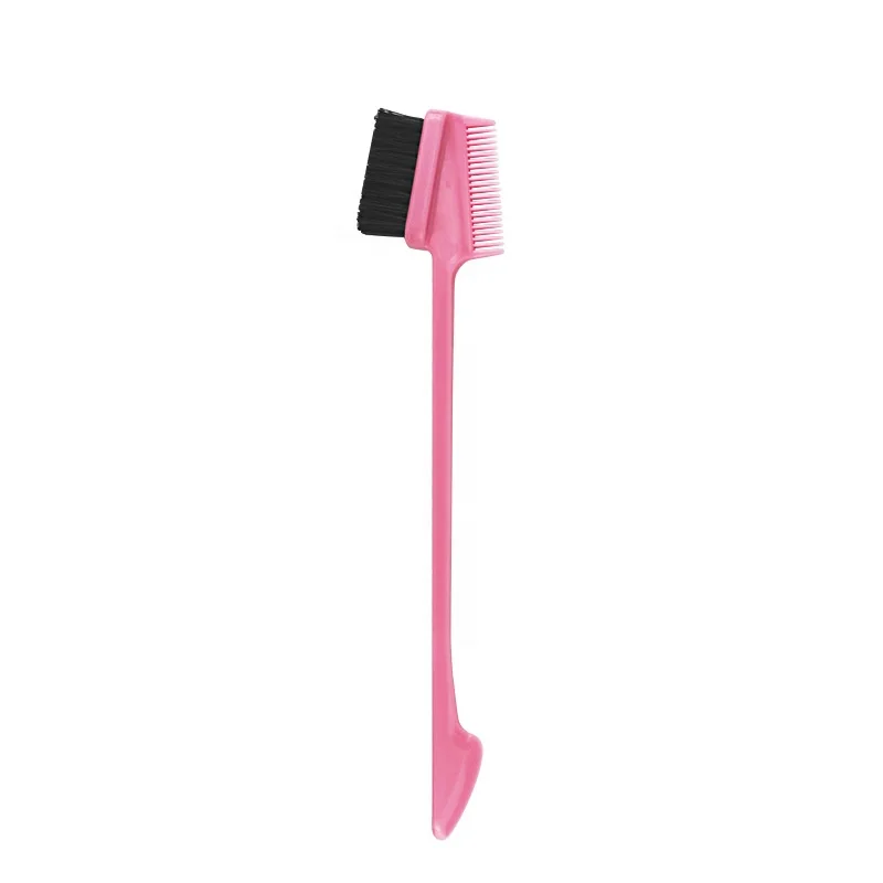 Hair Tools custom 3 in 1 Hair edge brush edge brush and comb double Eyebrow brush