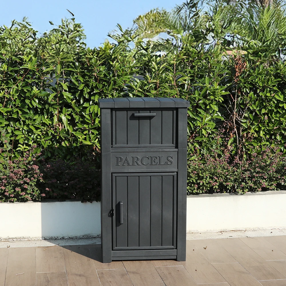 Outdoor Ground Mounted Parcel Delivery Drop Box for Mail and Parcel