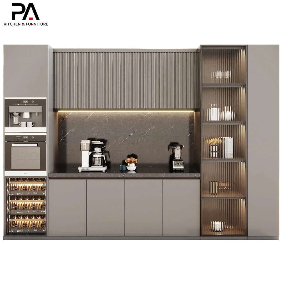 PA living room furniture custom luxury modern wooden glass sideboard cabinet