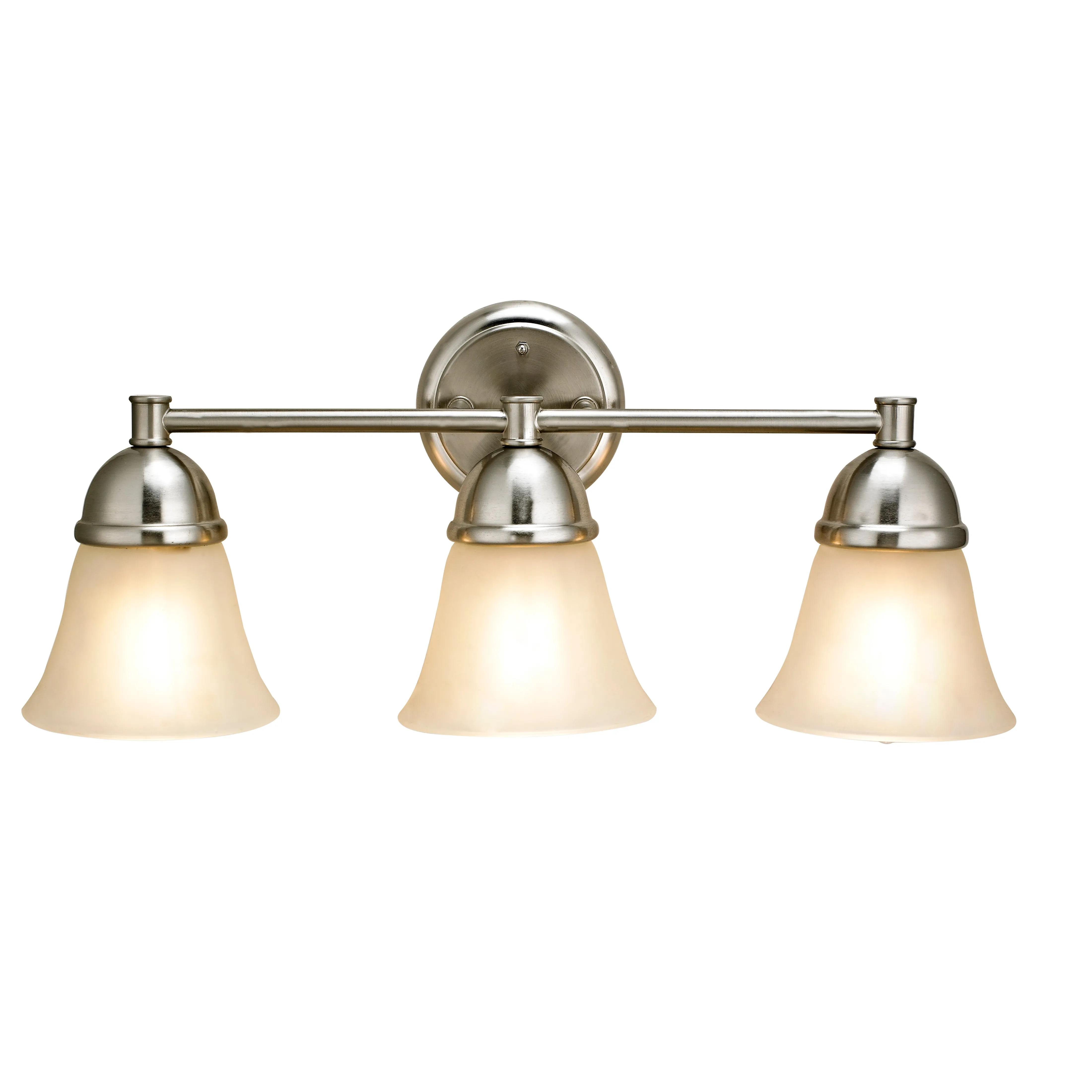 Rustic Indoor Antique Frosted Glass 3 Light Bathroom Vanity Light Wall Sconce For Home