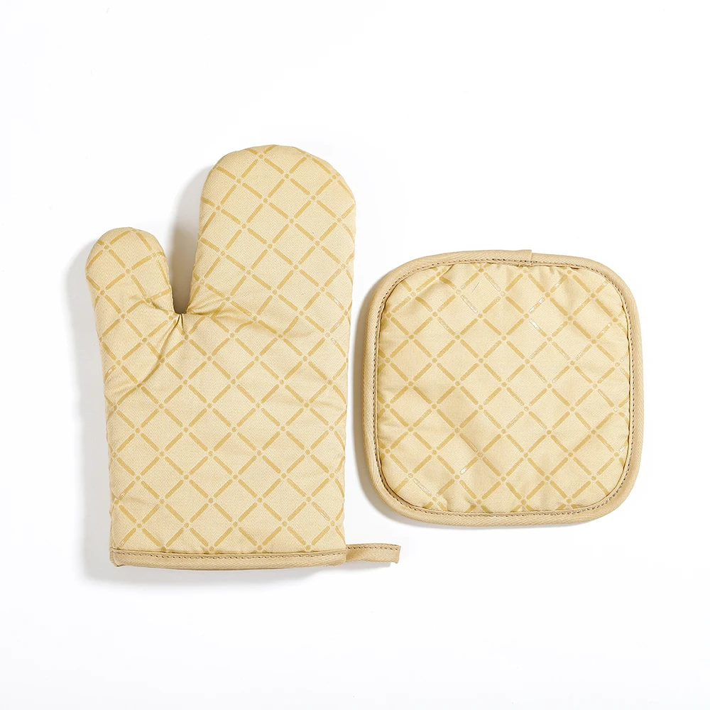 
China Wholesale High Quality Silicone Oven Mitt And Pot Holder Set Heat Resistant Oven Gloves Silicone Oven Glove 