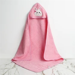 Lovely Cute Animal Embroidered Hooded Bath Shower Swim Beach Towel For Kids Babys Hooded Towel