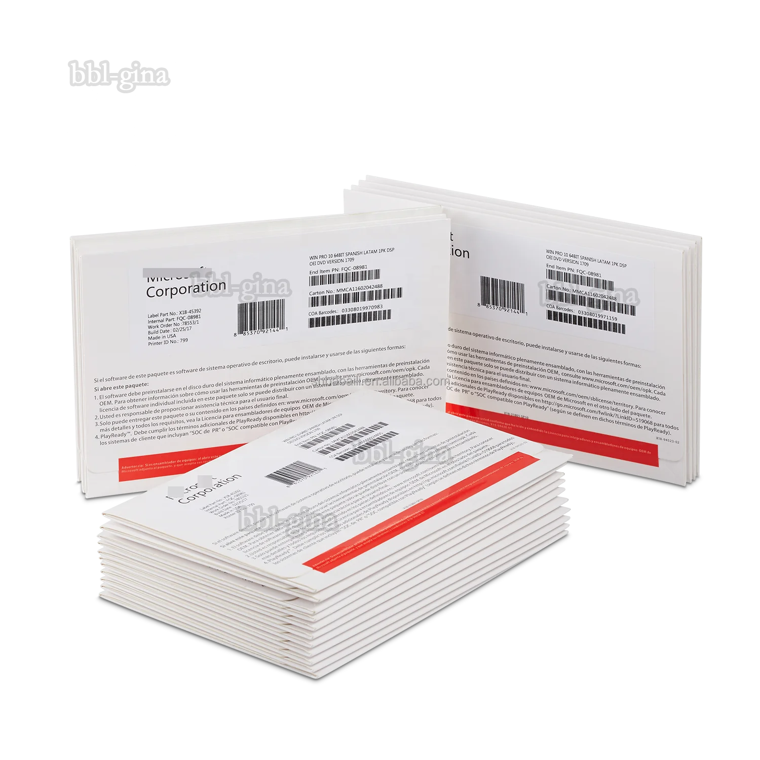 Difference  Language Winndows 10 Professional  Original OEM Key Win 10 Pro OEM box with DVD