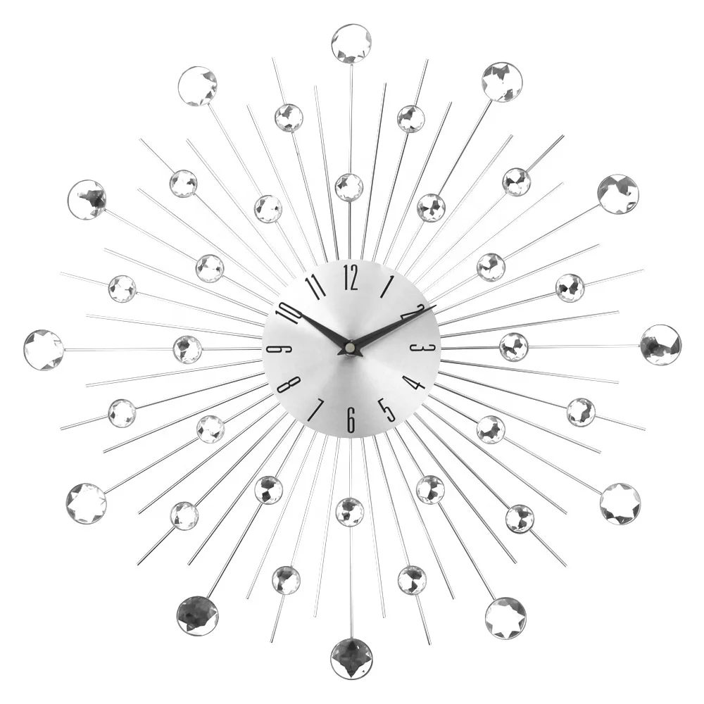 
3D Crystal Display clock for Living Room wall clock home decor 