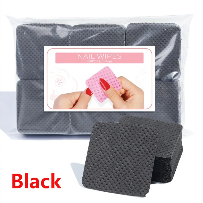 300pcs High Quality Nail Polish Eyelash Glue Remover Pad Paper Manicure Nail Wipes Gel Lint-Free Cotton Napkin For Nail Art Tool