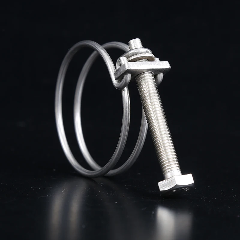 Fastener Hardware, Double Wire Hose Clips High Strength  for Hose Chemical Industry