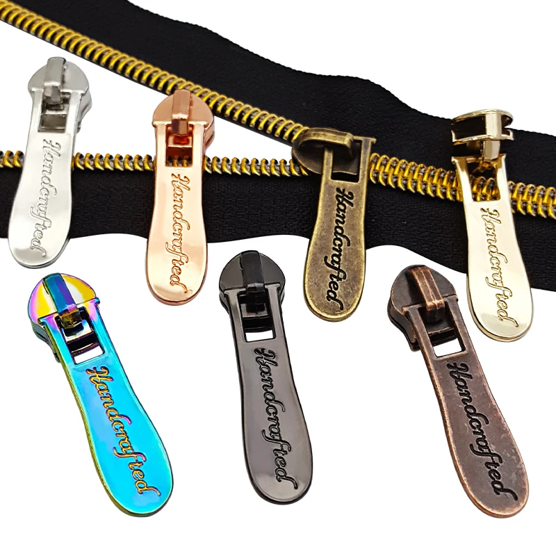 Custom Clothing Bag Rainbow Metal Zipper End Branding Manufacturer