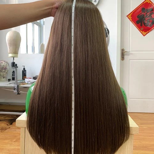 wholesale price  glueless 100% human hair raw virgin cuticle hair custom 4*5inches Silk Top wig jewish  Kosher Wigs