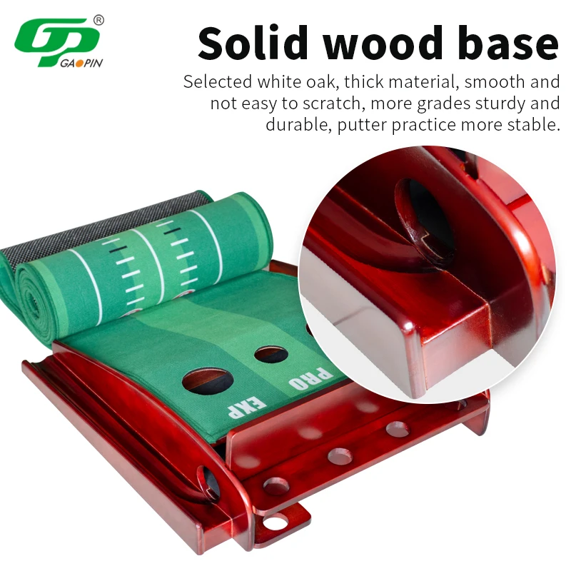 Premium Quality Mini Golf Practice Training Aid Putting Green Training Equipment Golf Putting Trainer Mat with Ball Return