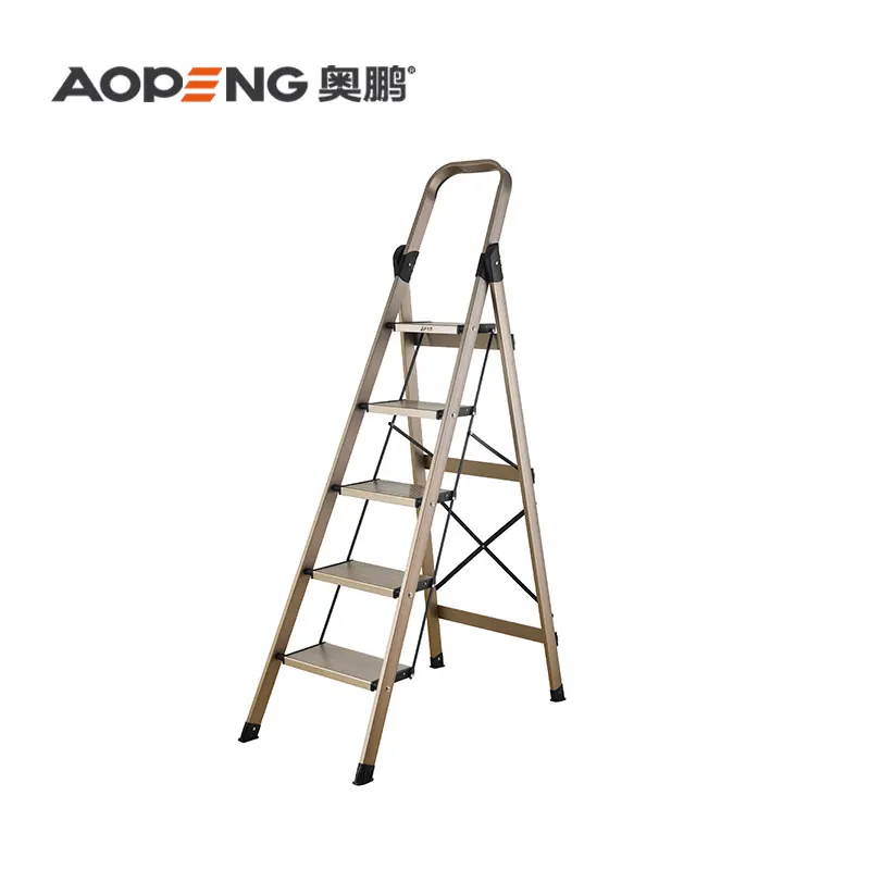 Luxury home folding and thickening herringbone expansion aluminium ladder AP-2324