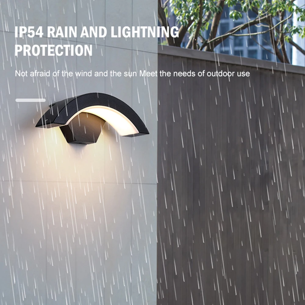 Outdoor Lighting Wall Lamp 18W 3000K Aluminium And Acrylic Lampshade Wall Lamps For Corridor