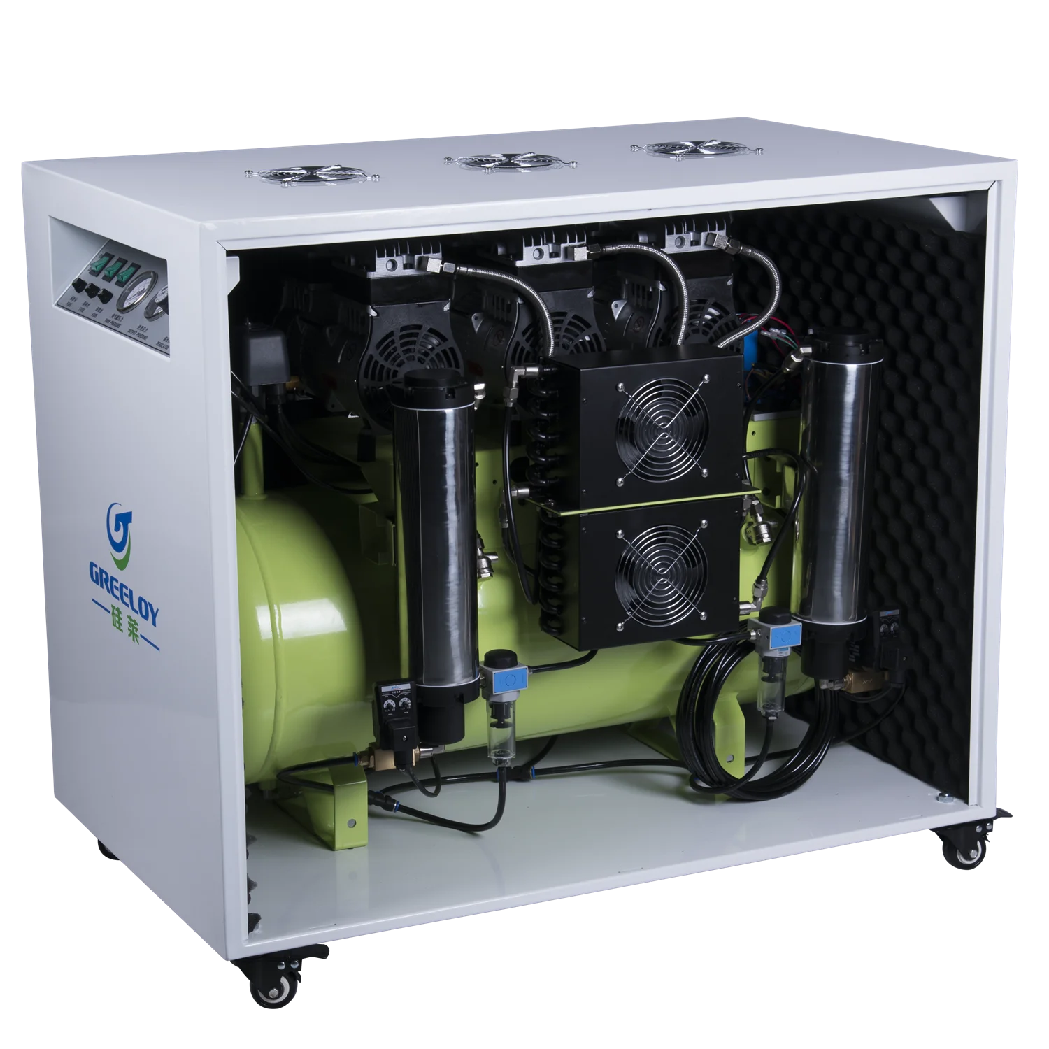 3Hp Dental Air Compressor with 90L tank and air dryer system