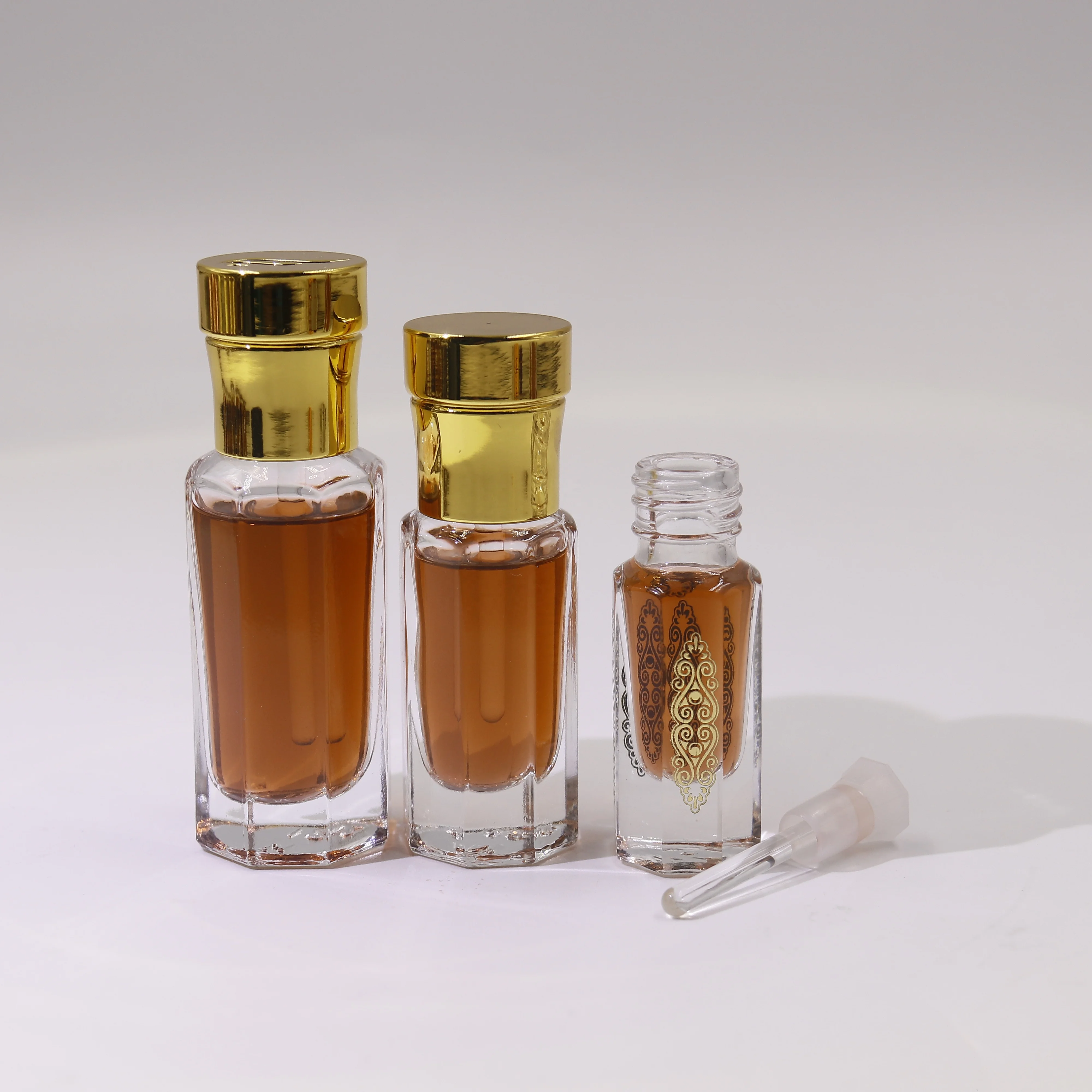 3ml 6ml 12ml Fancy Small Pocket Customized Logo Glass Attar Bottle For Oud Oil