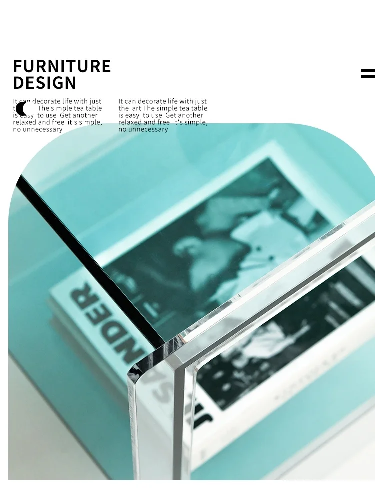 acrylic coffee table modern minimalist design living room bedroom furniture square sofa side tables with