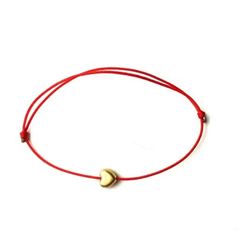 Heart Charm Red String Bracelet