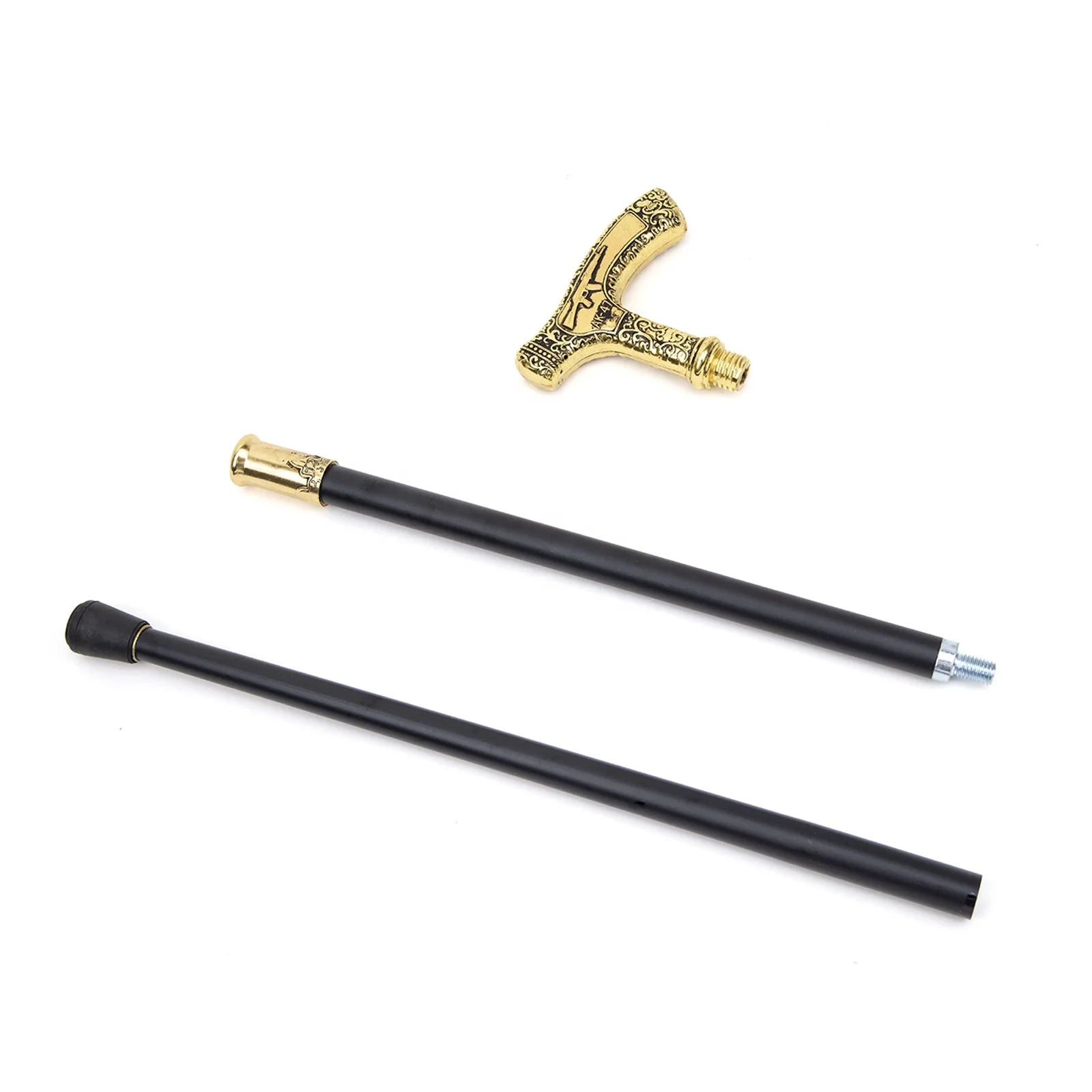 AK 47 Luxury Walking Stick with Hidden Plate Self Defense Fashion Cane Plate Cosplay Crosier Stick 90cm