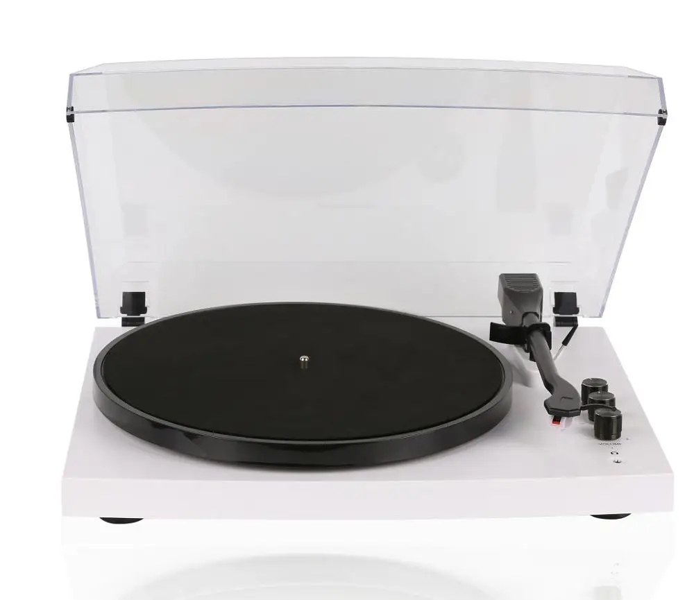 
Беспроводная стереосистема Hi-Fi система с 40 ватт книжная полка колонки, Виниловый проигрыватель с рубином картридж белый рояльный лак 