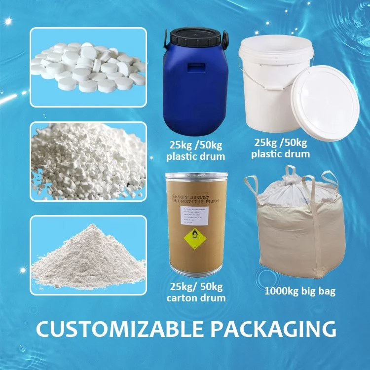SDIC 56% chlorine powder price for swimming pool water treatment, drinking water