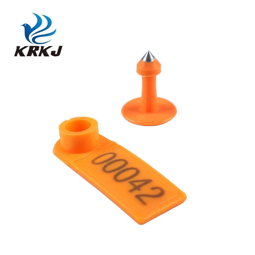 KD533 custom made sheep rfid uhf ear tags para animales with qr code