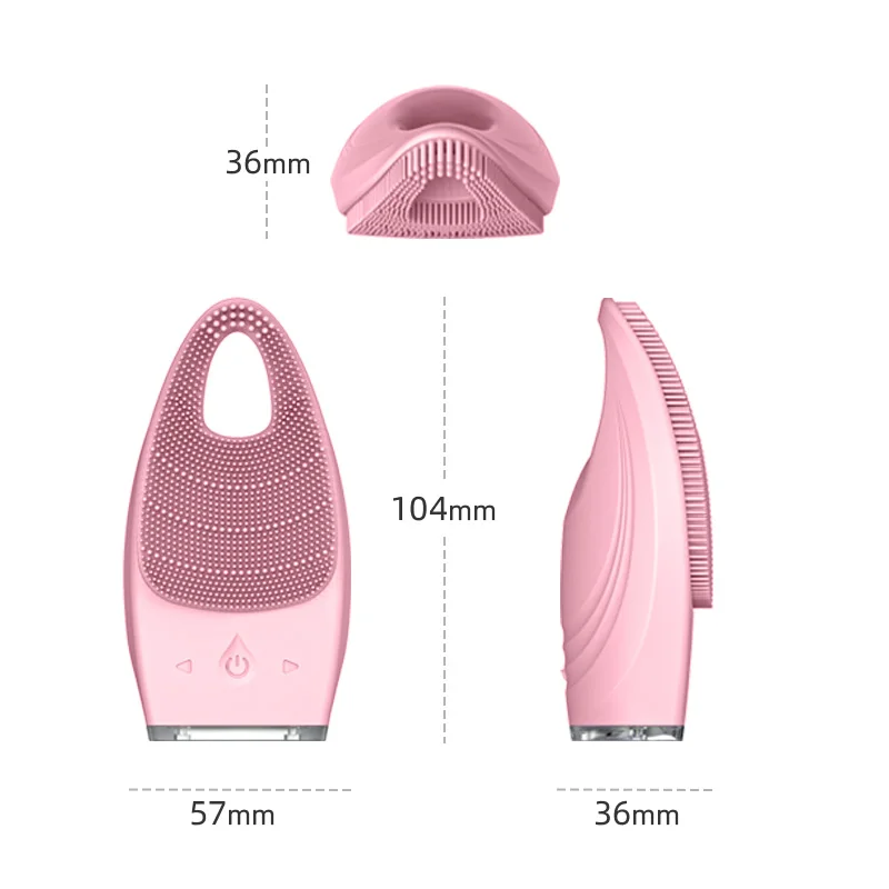 Портативный 3-в-1 мини ультразвуковой вибрирующий массажер для лица очищающая щетка перезаряжаемая силиконовая щетка для ухода за кожей лица