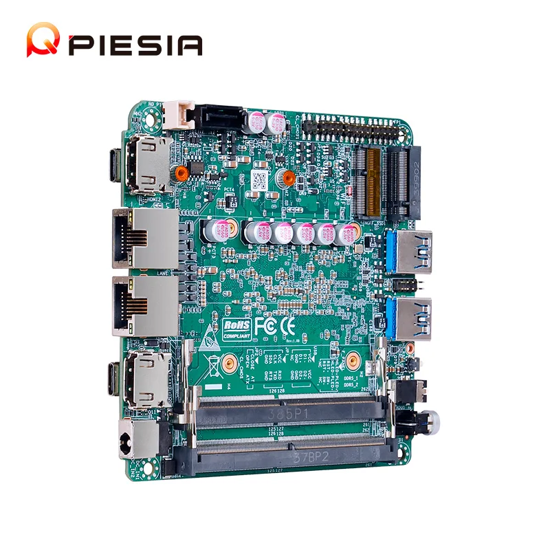 Piesia Intel 14th Gen 2Lan 2*DDR5 Ultra Computer Mainboard 125U/125H Ultra 7 155U/155H 2*HD 2*Type-C 1*RS232  NUC PC Motherboard
