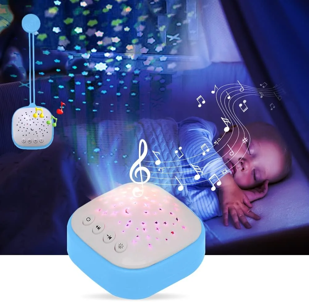 Factory custom baby soothing night sleeping white noise sound machine toy nursery nightlight device with songs and story
